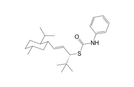 N-phenyl-S-[1'-(t-Butyl)allyl]-3'-(2''-isopropyl-5"-methylcyclohexyl)-.beta.-thiocarbamate