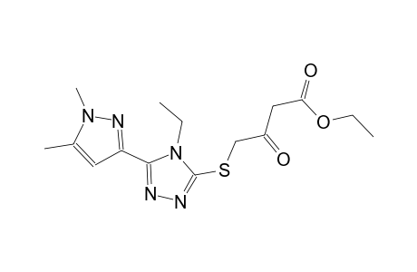 ethyl 4-{[5-(1,5-dimethyl-1H-pyrazol-3-yl)-4-ethyl-4H-1,2,4-triazol-3-yl]sulfanyl}-3-oxobutanoate