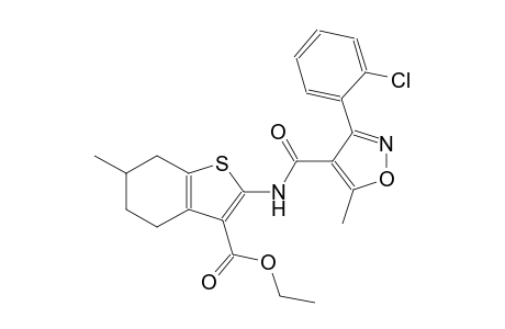 benzo[b]thiophene-3-carboxylic acid, 2-[[[3-(2-chlorophenyl)-5-methyl-4-isoxazolyl]carbonyl]amino]-4,5,6,7-tetrahydro-6-methyl-, ethyl ester