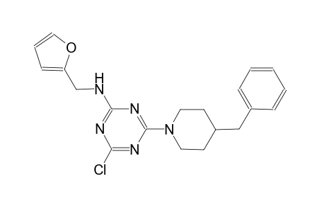 4-(4-benzyl-1-piperidyl)-6-chloro-N-(2-furylmethyl)-1,3,5-triazin-2-amine