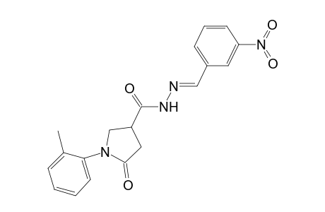 1-(2-Methylphenyl)-N'-[(3-nitrophenyl)methylidene]-5-oxo-3-pyrrolidinecarbohydrazide