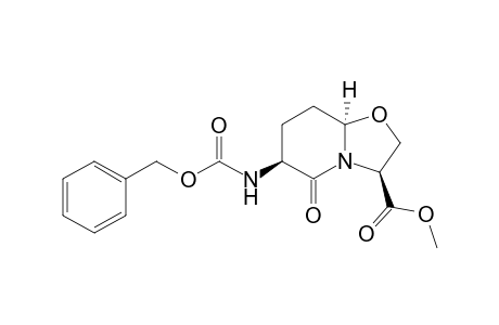 (3S,6S,8aR)-5-oxo-6-(phenylmethoxycarbonylamino)-2,3,6,7,8,8a-hexahydrooxazolo[3,2-a]pyridine-3-carboxylic acid methyl ester