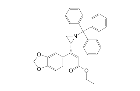 (E)-3-(1,3-benzodioxol-5-yl)-3-[(2R)-1-(triphenylmethyl)-2-aziridinyl]-2-propenoic acid ethyl ester