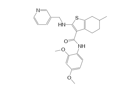 benzo[b]thiophene-3-carboxamide, N-(2,4-dimethoxyphenyl)-4,5,6,7-tetrahydro-6-methyl-2-[(3-pyridinylmethyl)amino]-