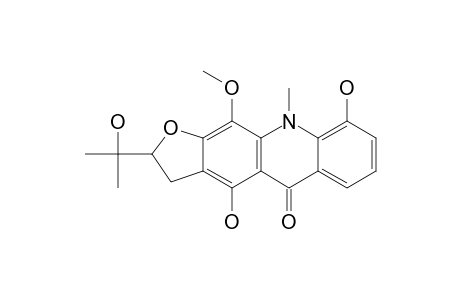 2,3-DIHYDRO-4,9-DIHYDROXY-2-(2-HYDROXYPROPAN-2-YL)-11-METHOXY-10-METHYLFURO-[3,2-B]-ACRIDIN-5(10H)-ONE