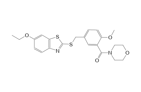 benzothiazole, 6-ethoxy-2-[[[4-methoxy-3-(4-morpholinylcarbonyl)phenyl]methyl]thio]-