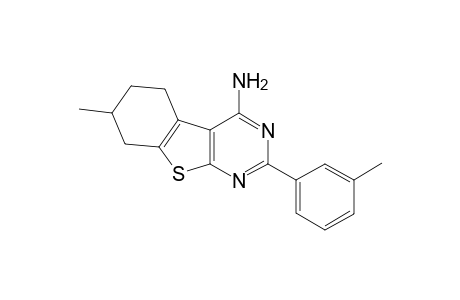 5,6,7,8-Tetrahydro-7-methyl-2-(3-methylphenyl)[1]benzothieno[2,3-d]pyrimidin-4-amine