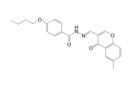 4-butoxy-N'-[(E)-(6-methyl-4-oxo-4H-chromen-3-yl)methylidene]benzohydrazide