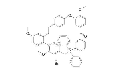 4-Methoxy-3-[4'-{5"-methoxy-2"-{2"'-methoxy-4"'-[(1,1,1-triphenylphosphonio)methyl]phenyl}phenethyl]phenoxy-benzaldehyde - bromide