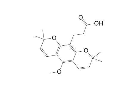2H,8H-Benzo[1,2-b:5,4-b']dipyran-10-propanoic acid, 5-methoxy-2,2,8,8-tetramethyl-
