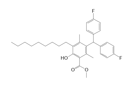 Methyl 3-(bis(4-fluorophenyl)methyl)-6-hydroxy-2,4-dimethyl-5-nonylbenzoate
