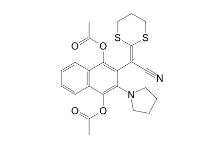 1,4-Bis-(acetoxy).alpha.-1,3-dithian-2-ylidene-3-(1-pyrrolidinyl)-2-naphthalene-acetonitrile