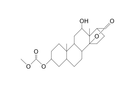 12b-Hydroxy-3b-methoxycarbonyloxy-5b-androstane-17b-carboxylic acid, 14b-lactone
