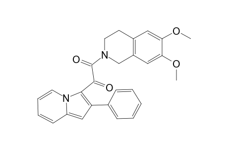 1-(6,7-dimethoxy-3,4-dihydro-1H-isoquinolin-2-yl)-2-(2-phenyl-3-indolizinyl)ethane-1,2-dione