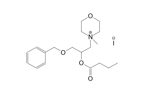4-[3-(benzyloxy)-2-(butyryloxy)propyl]-4-methylmorpholin-4-ium iodide