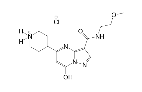 piperidinium, 4-[7-hydroxy-3-[[(2-methoxyethyl)amino]carbonyl]pyrazolo[1,5-a]pyrimidin-5-yl]-, chloride