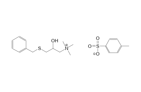 3-(benzylsulfanyl)-2-hydroxy-N,N,N-trimethyl-1-propanaminium 4-methylbenzenesulfonate