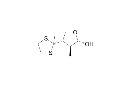 (2R*,3S,4S)-(-)-2-Hydroxy-3-methyl-4-(2-methyl-1,3-dithiolan-2-yl)tetrahydrofuran
