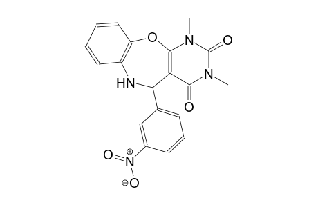 pyrimido[4,5-b][1,5]benzoxazepine-2,4(1H,3H)-dione, 5,6-dihydro-1,3-dimethyl-5-(3-nitrophenyl)-