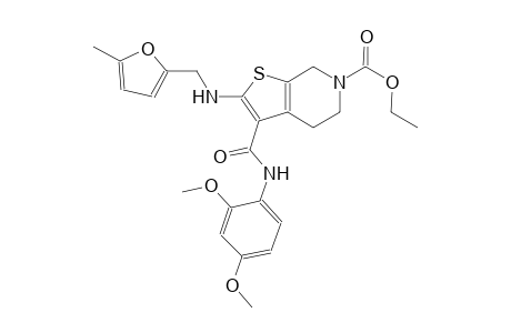 thieno[2,3-c]pyridine-6(5H)-carboxylic acid, 3-[[(2,4-dimethoxyphenyl)amino]carbonyl]-4,7-dihydro-2-[[(5-methyl-2-furanyl)methyl]amino]-, ethyl ester