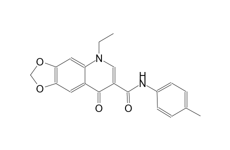 [1,3]dioxolo[4,5-g]quinoline-7-carboxamide, 5-ethyl-5,8-dihydro-N-(4-methylphenyl)-8-oxo-