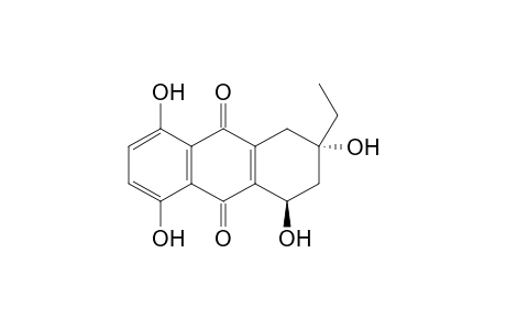 3-cis-Ethyl-1,2,3,4-tetrahydro-1-rel,3-trans,5,8-tetrahydroxy-9,10-anthraquinone