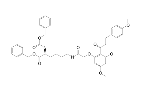 N(ALPHA)-BENZYLOXYCARBONYL-N(EPSILON)-[(6'-HYDROXY-4,4'-DIMETHOXY-DIHYDRO-CHALCONE)-2'-YLOXY]-ACETYL-L-LYSINE-BENZYLESTER