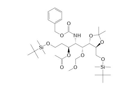 (3S,4R,5R,6S,7S)-3-Acetoxy-4-[(benzyloxy)carbonyl]amino]-1,8-bis[(tert-butyldimethylsilyl)oxy]-6,7-(isopropylidenedioxy)-5-(methoxymethoxy)octane