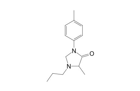 1-(p-tolyl)-3-propyl-4-methyl-perhydroimidazol-5-one / prilocaine-(M+12)-artifact