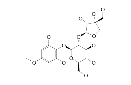 3-HYDROXY-5-METHOXYPHENOL-2-O-BETA-APIOFURANOSYL-(1->2)-BETA-GLUCOPYRANOSIDE