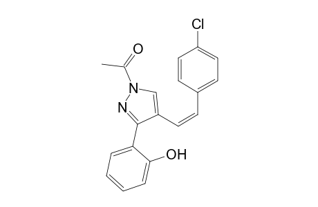 (Z)-1-Acetyl-4-(4'-chlorostyryl)-3-(2''-hydroxyphenyl)-pyrazole
