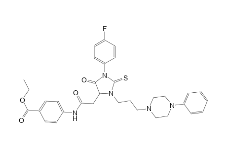 benzoic acid, 4-[[[1-(4-fluorophenyl)-5-oxo-3-[3-(4-phenyl-1-piperazinyl)propyl]-2-thioxo-4-imidazolidinyl]acetyl]amino]-, ethyl ester