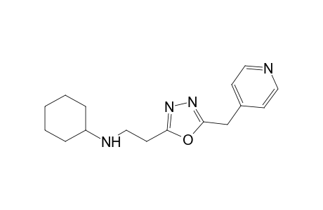 4-{5-[2-(cyclohexylamino)ethyl]-1,3,4-oxadiazol-2-yl}pyridine