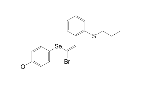 (E)-{2-[2-Bromo-2-(4-methoxyphenylselanyl)vinyl]phenyl}(propyl)sulfane