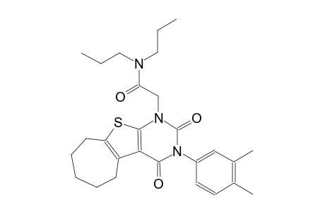 2-(3-(3,4-dimethylphenyl)-2,4-dioxo-3,4,6,7,8,9-hexahydro-2H-cyclohepta[4,5]thieno[2,3-d]pyrimidin-1(5H)-yl)-N,N-dipropylacetamide