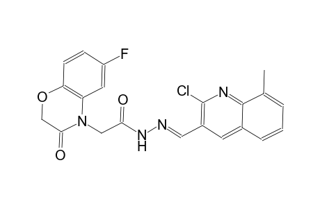 N'-[(E)-(2-chloro-8-methyl-3-quinolinyl)methylidene]-2-(6-fluoro-3-oxo-2,3-dihydro-4H-1,4-benzoxazin-4-yl)acetohydrazide