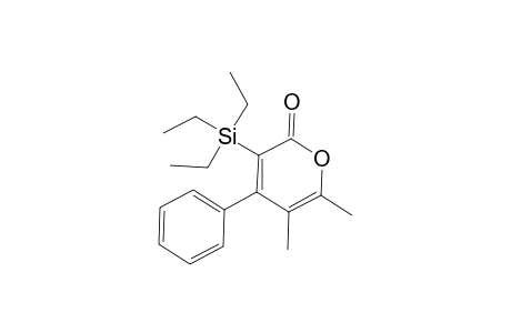 5,6-Dimethyl-4-phenyl-3-triethylsilyl-2H-pyran-2-one