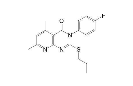 2-N-PROPYLTHIO-3-(4-FLUOROPHENYL)-5,7-DIMETHYLPYRIDO-[2,3-D]-PYRIMIDIN-4(3H)-ONE