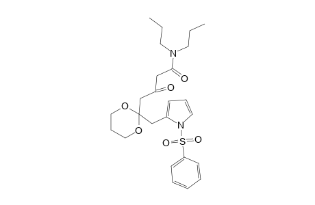 N,N-Dipropyl-3,5-dioxo-6-(1-phenylsulfonyl-2-pyrrolyl)butanamide 5-trimethylene acetal