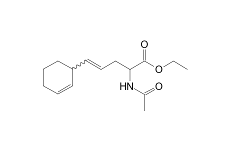 Ethyl 2-acetamido-5-(cyclohex-2-en-1-yl)pent-4-enoate diasterotopic