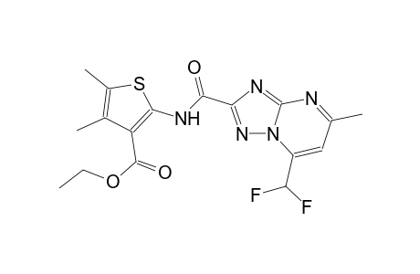 ethyl 2-({[7-(difluoromethyl)-5-methyl[1,2,4]triazolo[1,5-a]pyrimidin-2-yl]carbonyl}amino)-4,5-dimethyl-3-thiophenecarboxylate
