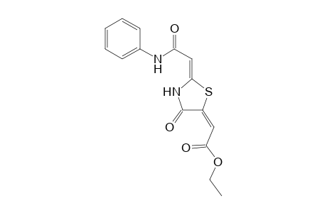 (2Z,5Z)-(5-Ethoxycarbonylmethylidene-4-oxothiazolidin-2-ylidene)-N-phenylethanamide