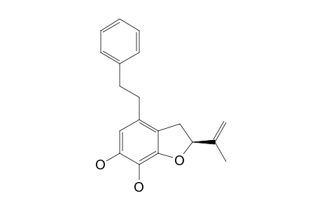 2-ISOPROPENYL-6,7-DIHYDROXY-4-(2-PHENYLETHYL)-DIHYDROBENZOFURAN