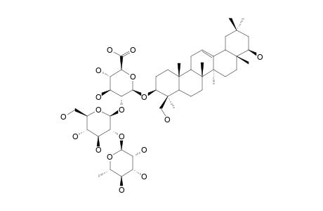 HISPIDACIN;SOYASAPOGENOL-B-3-O-ALPHA-L-RHAMNOPYRANOSYL-(1->2)-BETA-D-GLUCOPYRANOSYL-(1->2)-BETA-D-GLUCURONOPYRANOSIDE