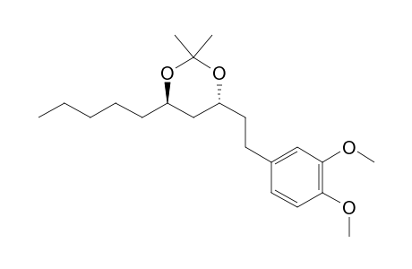 (4R,6R)-4-amyl-6-[2-(3,4-dimethoxyphenyl)ethyl]-2,2-dimethyl-1,3-dioxane