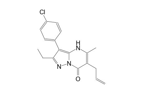 pyrazolo[1,5-a]pyrimidin-7(4H)-one, 3-(4-chlorophenyl)-2-ethyl-5-methyl-6-(2-propenyl)-