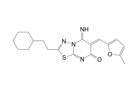 (6Z)-2-(2-cyclohexylethyl)-5-imino-6-[(5-methyl-2-furyl)methylene]-5,6-dihydro-7H-[1,3,4]thiadiazolo[3,2-a]pyrimidin-7-one