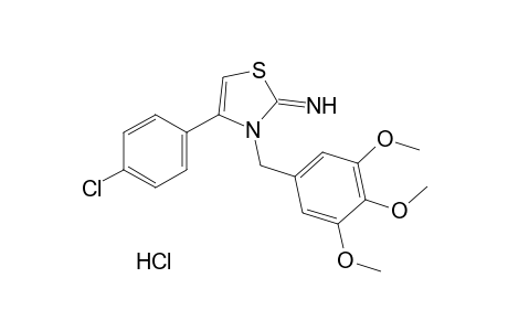4-(p-chlorophenyl)-2-imino-3-(3,4,5-trimethoxybenzyl)-4-thiazoline, monohydrochloride