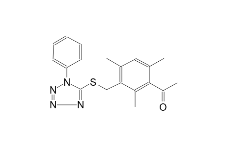 1-(2,4,6-trimethyl-3-{[(1-phenyl-1H-tetraazol-5-yl)sulfanyl]methyl}phenyl)ethanone