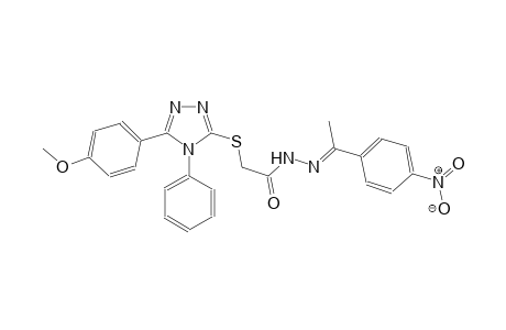 acetic acid, [[5-(4-methoxyphenyl)-4-phenyl-4H-1,2,4-triazol-3-yl]thio]-, 2-[(E)-1-(4-nitrophenyl)ethylidene]hydrazide